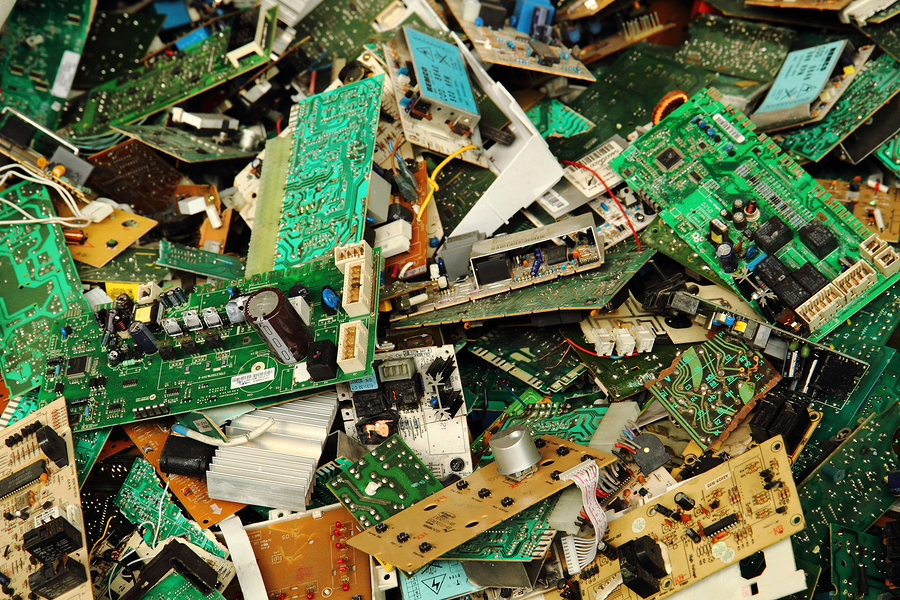 Large lot industrial electronic scrap decommission