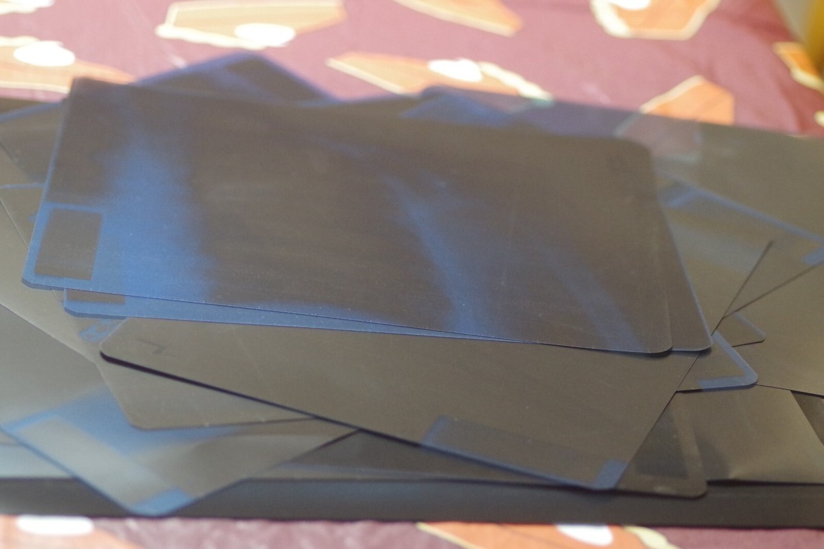 Stack of old X-ray film sheets